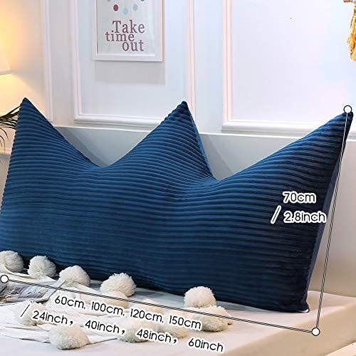 Stylish reading cushion with removable cover for bed or sofa