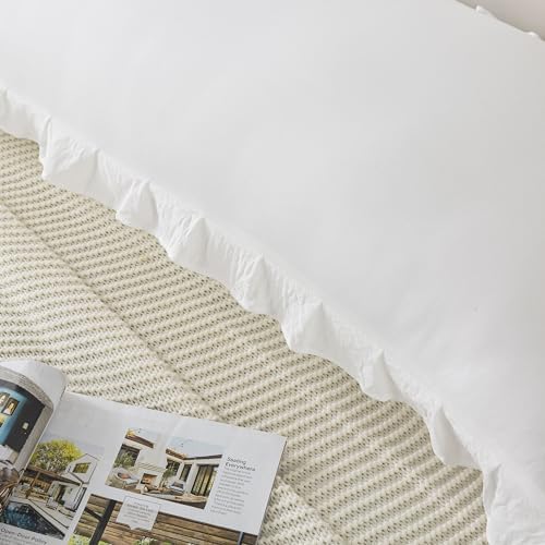 Cozy Ruffled Boho Pillowcase - 20x54 inches - Soft Stain-Resistant