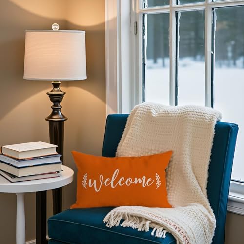 Welcome Throw Pillow Covers by Pandicorn