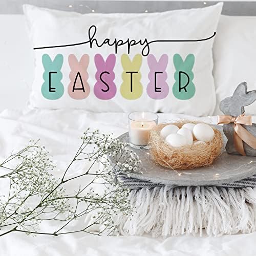 Ogiselestyle Happy Easter Bunny Pillow Cover