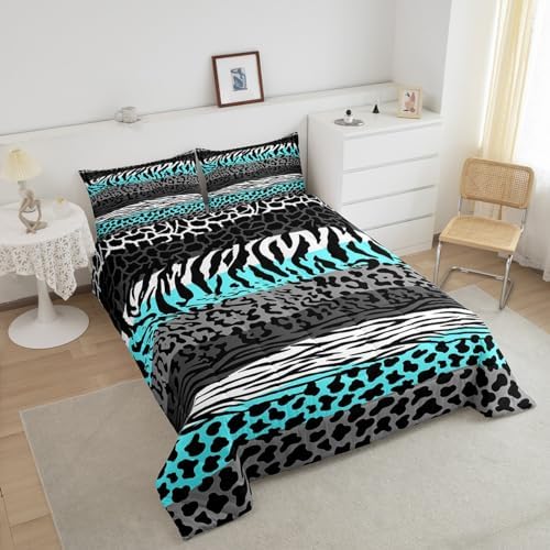 Manfei Giraffe Zebra Skin Comforter Set Full Size