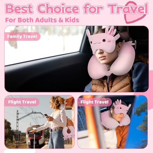 Kids Travel Pillow with Eye Mask
