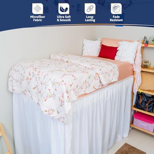Stylish 100 Microfiber Dorm Bed Skirt