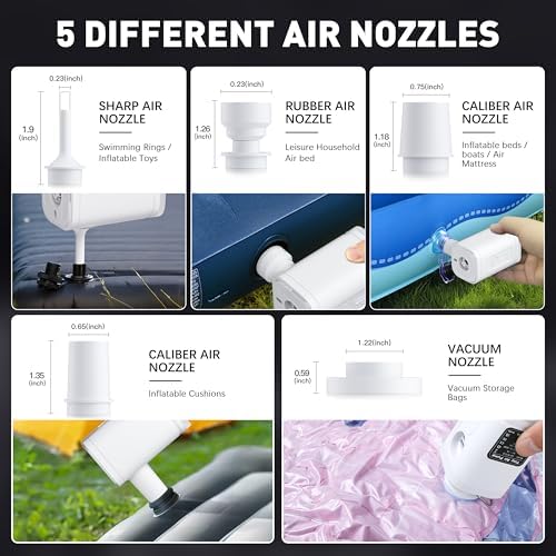Mini Rechargeable Air Pump with LED Light for Outdoors