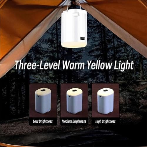 Mybomlwow Portable Air Pump with LED Light for Camping Travel