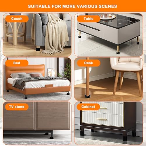 Adjustable Bed Risers furniture height 1 2 3 inches Set of 8