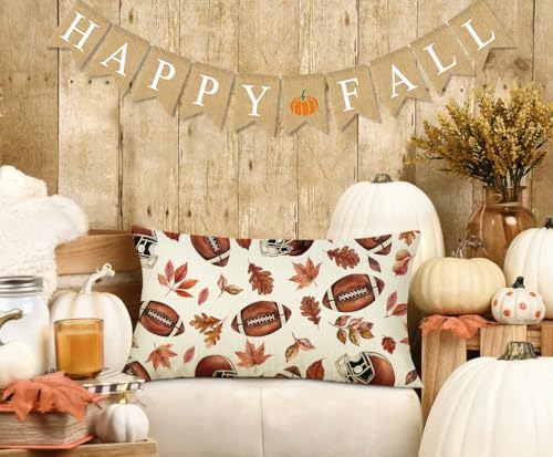 4TH Emotion Autumn Shapes Lumbar Pillow Covers 12x20inch