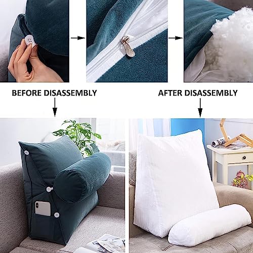 COZMAX Triangular Wedge Pillow with Adjustable Neck Support