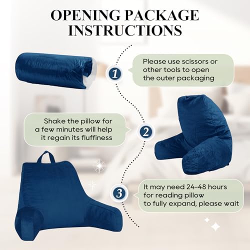 Memory Foam Bed Rest Pillow with Support Arms