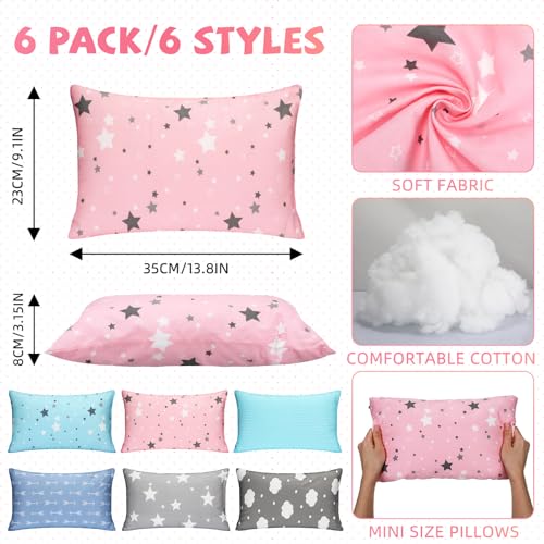 Kigley 6 Pack Mini Travel Pillows for Kids and Dogs
