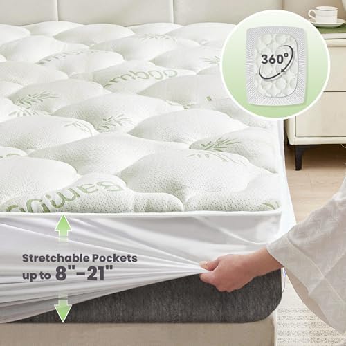 BDEUS King Mattress Topper Extra Thick 1000 GSM Down Alternative Mattress Pad