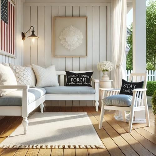 Cozy Farmhouse Porch Pillow Covers