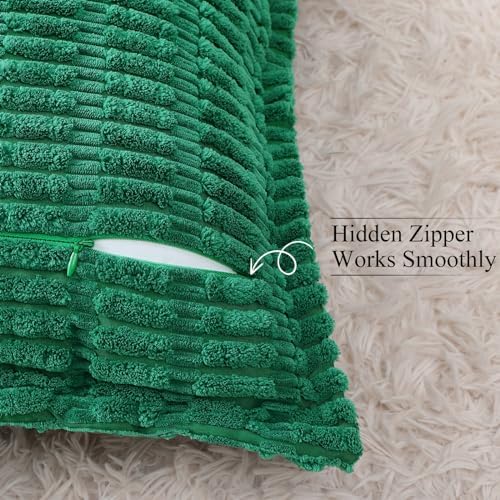 decorUhome Decorative Green Throw Pillow Covers Set of 2