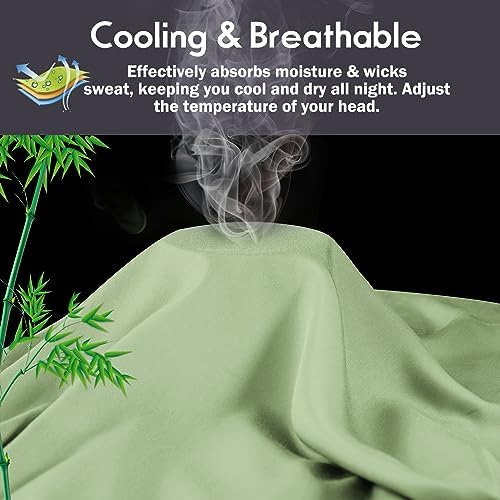 Cooling Bamboo Pillowcase with Zipper for Hot Sleepers