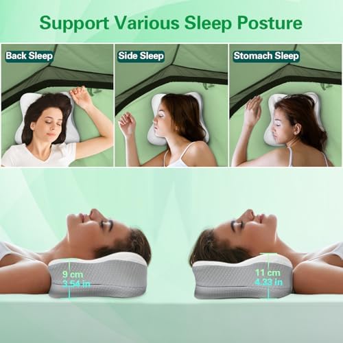 Memory Foam Camping Pillow with Neck Support