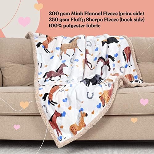 OBSI Soft Horse Blanket for Girls