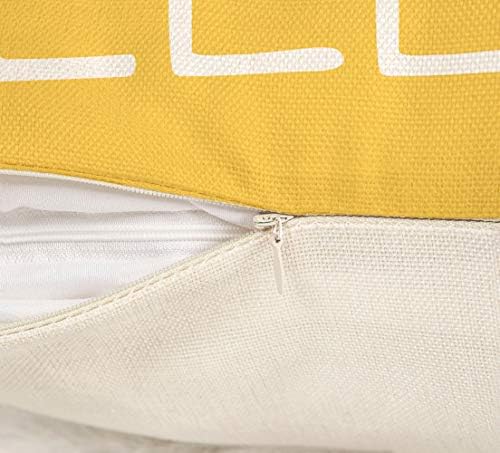 4TH Emotion Hello Sunshine Farmhouse Yellow Pillow Cover