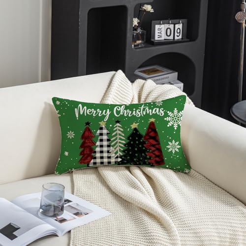 TAJWE Christmas Pillow Covers Let It Snow 12x20
