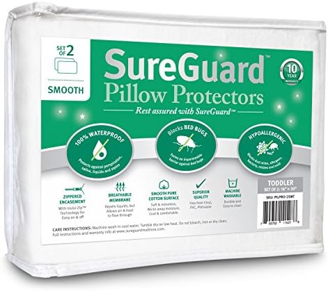 SureGuard Travel Pillow Protector - Waterproof Hypoallergenic