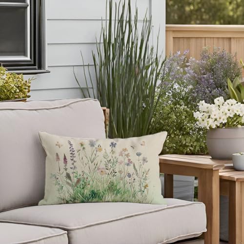 Bring Spring to Your couch 12x20 Inch Farmhouse Pillow Cover Bloom Your Space