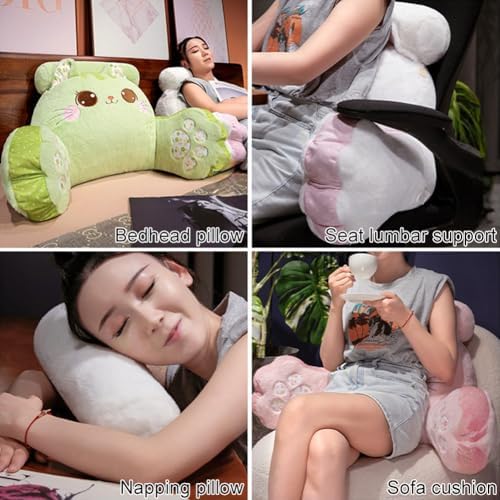 Cute Cat Reading Pillow Support Neck Shoulders Washable