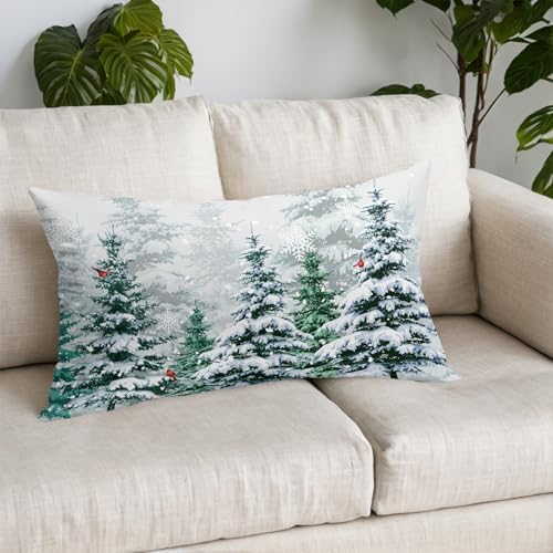 Kawani Christmas Forest Throw Pillow 12x20
