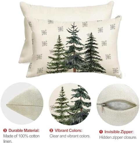 Winter Snowflake Throw Pillow Cover Perfect for Sofa Living Room
