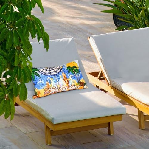Relaxation in Style tropical Summer Lumbar Pillow Cover 12x20 inches