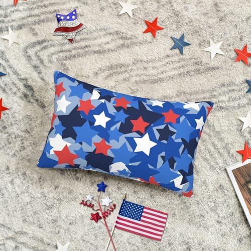 FJTP Patriotic 12x20 Lumbar Pillow Cover for 4th of July