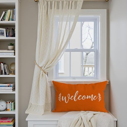 Welcome Throw Pillow Covers by Pandicorn