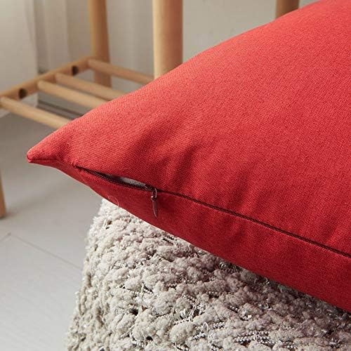 4TH Emotion Waterproof Lumbar Pillow Cover Red Pack of 2