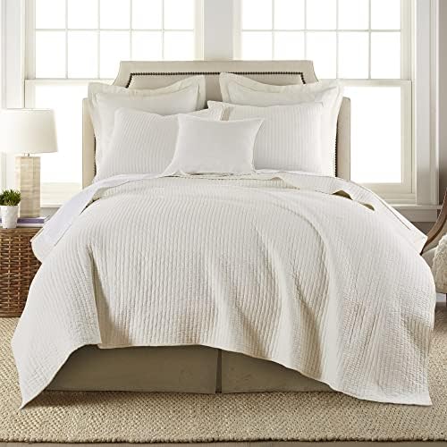 Faux Linen Bed Skirt for Bedding Box Pleat Dust Ruffle Bed Skirt