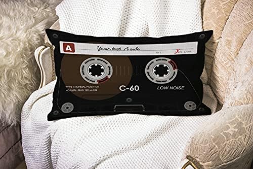 Smooffly Retro Audio Cassette Throw Pillow 12x20 Inches