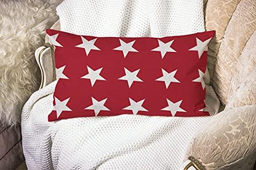 Smooffly White Star Throw Pillow Cover
