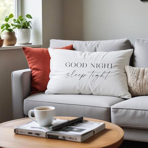 Funny Good Night Sleep Tight Pillow Covers 20x12
