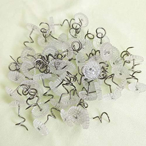 TTSAM Twist Pins with Clear Heads - Secure Bedskirts Drapes and more