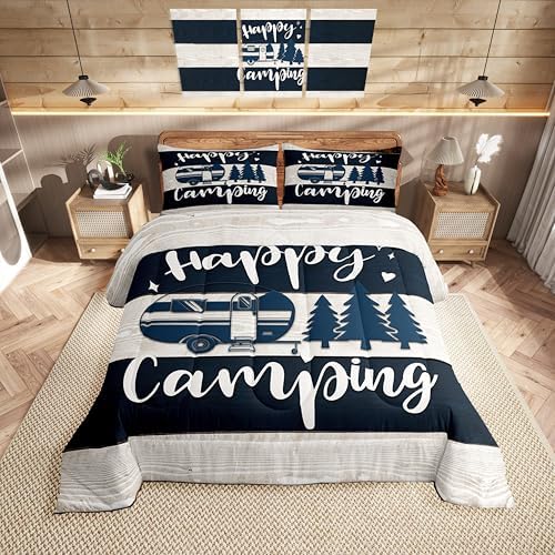 RV Travel Trailer Car Camper Bedding Set for Boys