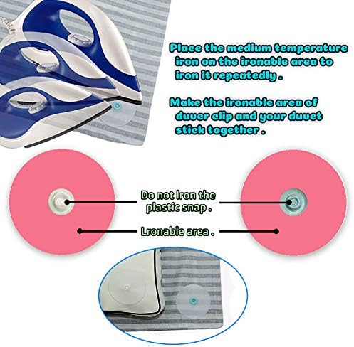 16 Pack Duvet Snap Clips Keep Duvet Secure in Quilt Cover
