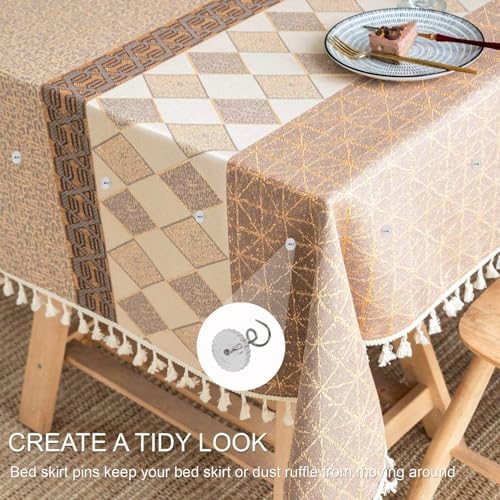 Elegant Upholstery Tacks with Twist DesignNo-Slip Bed Skirt Pins