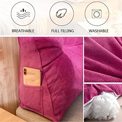 Triangular Fleece Reading Pillow for Headrest Support and Day Use