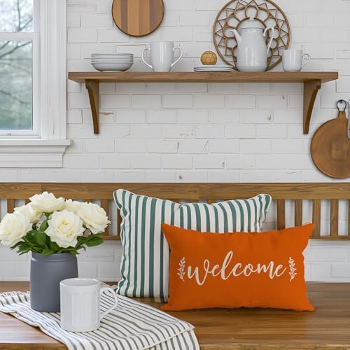 Welcome Throw Pillow Covers by Pandicorn