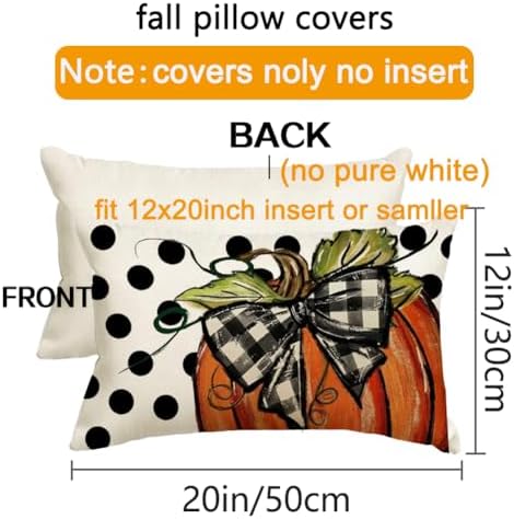 RABUSOFA 12x20 Inch Fall Pillow Covers