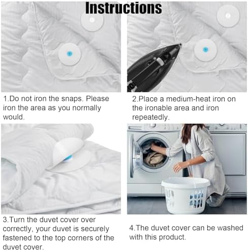 Duvet Snaps and Acrylic Stickers for Secure Bedding