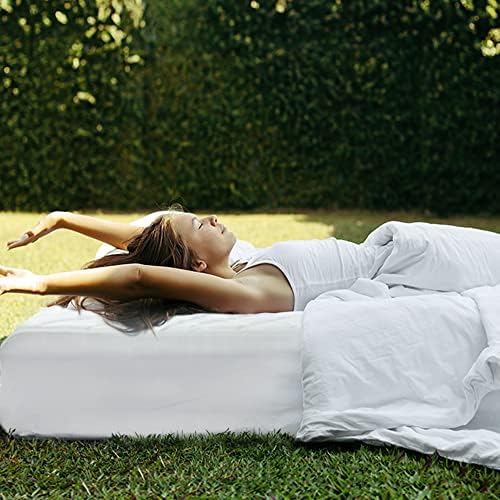 HOMBYS Air Mattress Pad Queen Size Soft Breathable Noiseless Sleep Solution