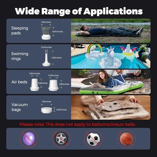 Effortless 300LMIN Electric Air Pump Rechargeable for Inflatables