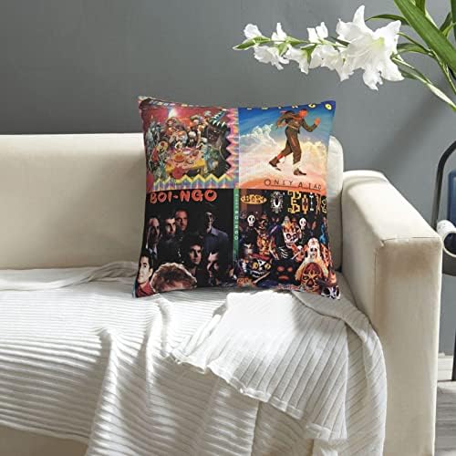 Premium 18x18 Throw Pillow Covers for Oingo Singer Boingo Band Bed Pillows
