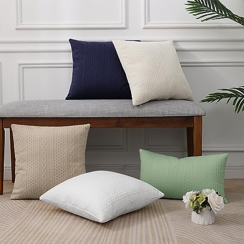 Cikary Dark Green Throw Pillow Covers Set of 2 12x20