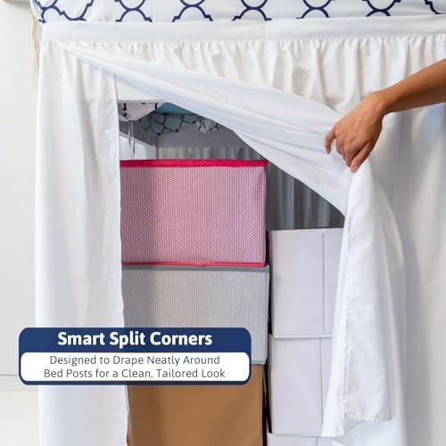 Stylish 100 Microfiber Dorm Bed Skirt