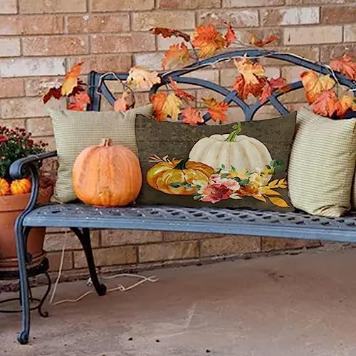 12x20inch - Pumpkins for Fall - Soft Decorative Throw Pillow