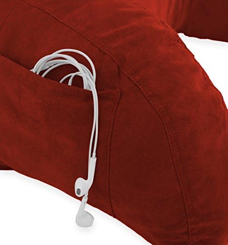 Deluxe Comfort Microsuede Bedrest Lounger Reading and Bed Rest Pillow